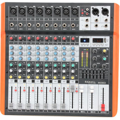 Ibiza Sound MX802 8 Channel Mixer with USB and BT Connectivity