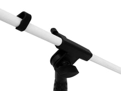 Omnitronic MS-1W Support de microphone trépied blanc avec bras de perche