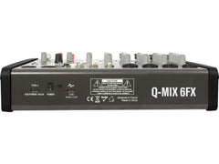 Q-MIX 6FX 6 Channel Mixer with FX and USB