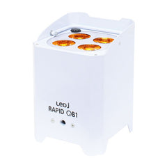 LEDJ Rapid QB1 Luminaire LED sans fil (RGBA) dans un boîtier blanc