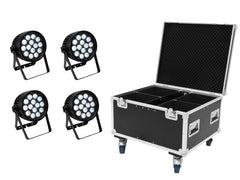 Eurolite Set 4X Akku Ip Par 14 Hcl Quickdmx + Case