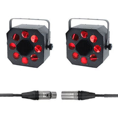 2x Equinox Shard 60W Moonflower inc. DMX Cable