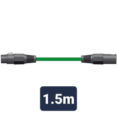 Chord 1,5 m professionelles, hochwertiges symmetrisches 3-Pin-XLR-Kabel (grün)
