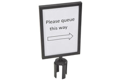 citronic A4 Portrait Sign Holder Black Finish