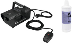 Machine à brouillard Eurolite N-10 400 W Machine à fumée noire avec télécommande + 1 L de liquide