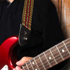 Perris 288 2" Retro Hootenanny Poly Guitar Strap Yellow Red