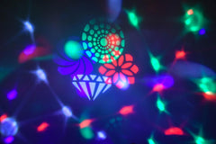 QTX Crystal Blaze: Tabletop LED Light Effect with GOBO RGBW