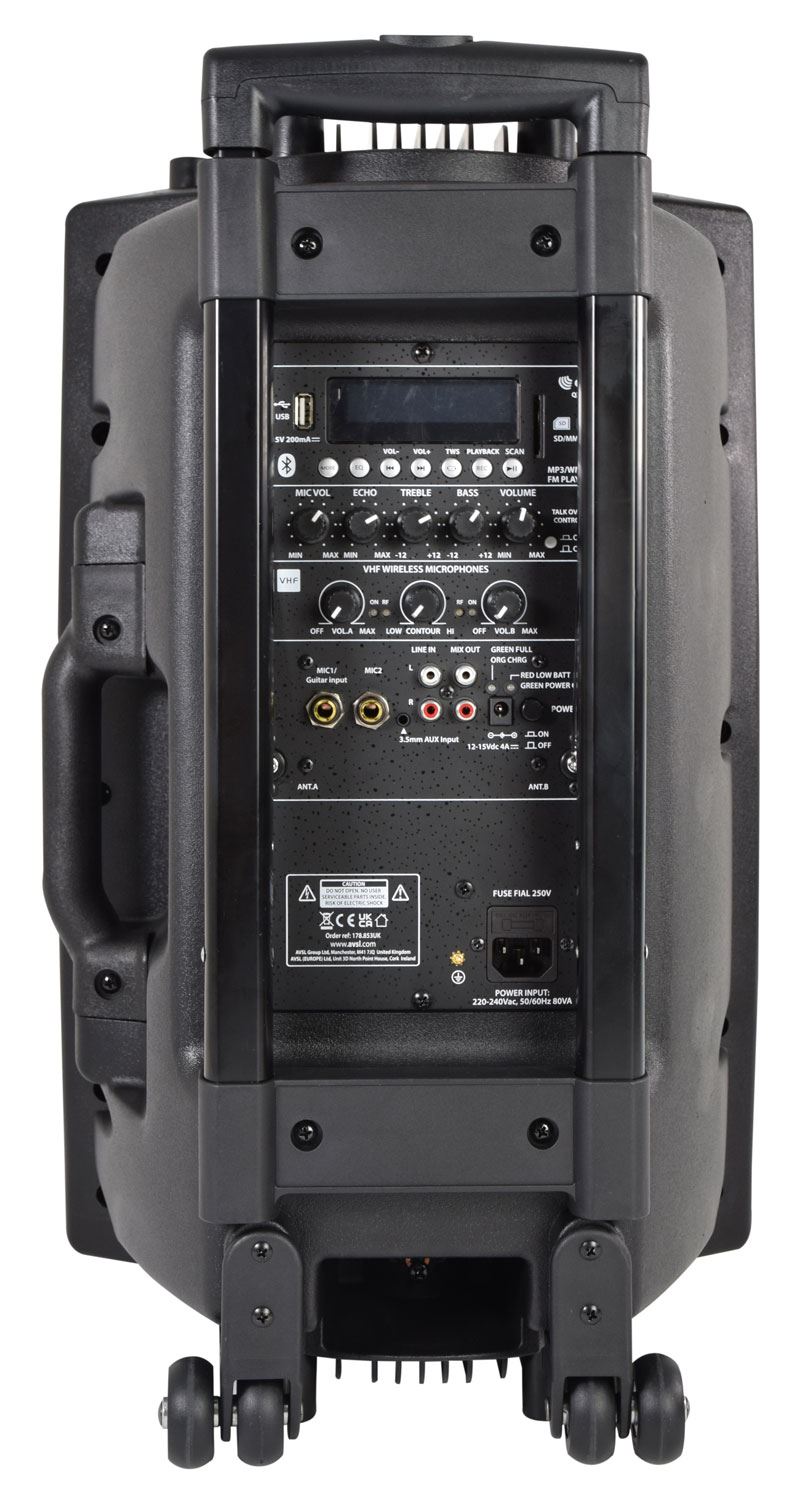 QTX QX12PA Portable PA System Bluetooth High Power 12