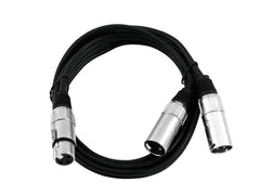 Omnitronic Adapterkabel XLR(F)/2XXLR(M) 3M Schwarz