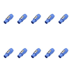 10x Soundsation Lockable 20A Power-In Cable Connectors (Blue)