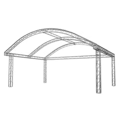 Global Truss 8 x 6m Round Arch Stage Roof System (Standard F34)