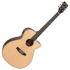 Vintage Stage Series Grand Cutaway Electro Guitar - Natural
