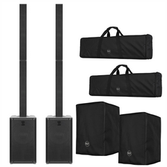 2x RCF Evox J11 Active Column Speaker inc Covers