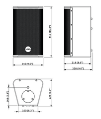 Void Acoustics Venu 8 V2 8" Surface Speaker Rotatable 90-60°x60° HF White