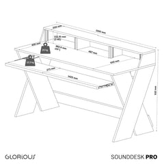 Glorious Sound Desk Pro Walnut Professional Studio Workstation
