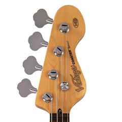 Vintage V49 Coaster Series Bass Guitar - Vintage White