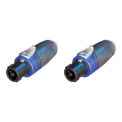 2x Neutrik NA4LJK Professionelle Speakon-auf-Klinken-Adapter