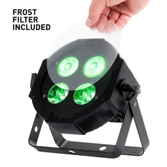 4x Eliminator Mega Hex Par 4 x 20W RGBLA+UV Uplighter inc Carry Bag