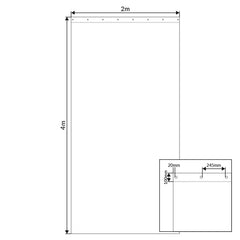 LEDJ 2 x 4m Black Serge Drape