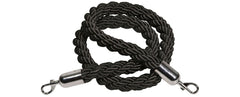 citronic Twisted Black Security Rope with Hooks 1.5m