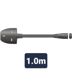 Mercury-Netzkabel, UK-Stecker – Abb. 8, Schwarz, 1,0 m