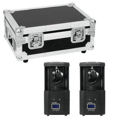 2 scanners Eurolite LED TSL-350 avec boîtier COB LED 60 W inclus