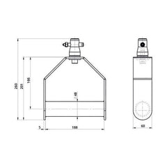 Showtec Single Downrigger Alu (GT/GQ)