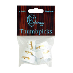 D'andrea Medium Thumb Picks White - 6pc