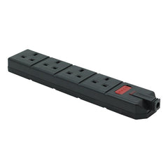 Masterplug 4 Gang 13A HD Mains Socket, Black (ELS134B)