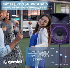 Gemini GXP-T1500 All-weather Rechargeable Battery Bluetooth Party Speaker