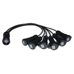 Mennekes Socapex 19-Pin Male - 16A Mennekes Female 1.5mm Fan-Out Cable