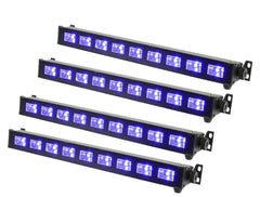 4x QTX Ultraviolet LED Bar Halloween UV Light Blacklight