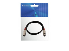 Omnitronic XLR-Kabel 3Pin 1,5M Bk/Rd