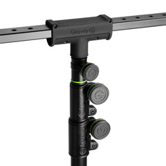 Gravity LS TBTV 17 Stativ-Lichtstativ mit T-Bar für kleines DJ-Bühnentheater