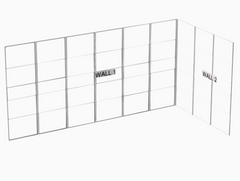 Wentex SET Frame - L-Shape  6m x 3m x 3m SET Exhibition Stand Wall Including Support