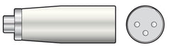qtx-Adapter RCA-Phono-Buchse – XLR-Stecker