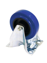 Roulette fixe Roadinger bleue, taille de roue : 100 mm