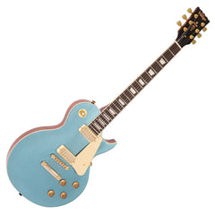 Vintage V100 Electric Guitar Mini Hb - Gun Hill Blue