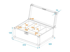 Roadinger Flightcase 4X Akku Flat Light Serie