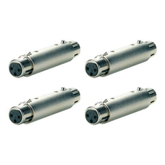 4x QTX-Koppler 3-polige XLR-Buchse – 3-polige XLR-Buchse XLR-Adapter Gender Changer DJ Disco