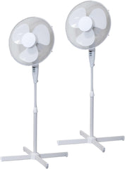 Prem-I-Air 16" (40cm) White Oscillating Pedestal Fan (Pair)