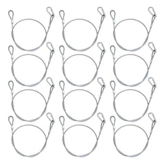 12x Ibiza Light Safety Bond Wire 4mm 87cm Länge DJ Disco Lighting