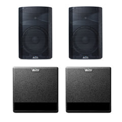 QTX 3000W PA System 2 x QLB15A Subwoofer + QX15A Active Speaker Package