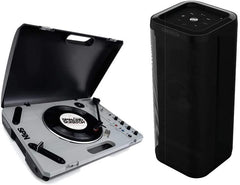 Tragbares Plattenspielersystem Reloop Spin für DJ-Vinyl-Scratching + Reloop Groove Blaster-Lautsprecher