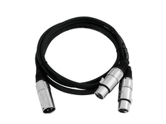 Adapterkabel XLR(M)/2xXLR(F) 3m sw
