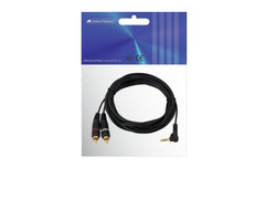 Omnitronic Adapterkabel 3,5 Jack 90?/2Xrca 3M Schwarz