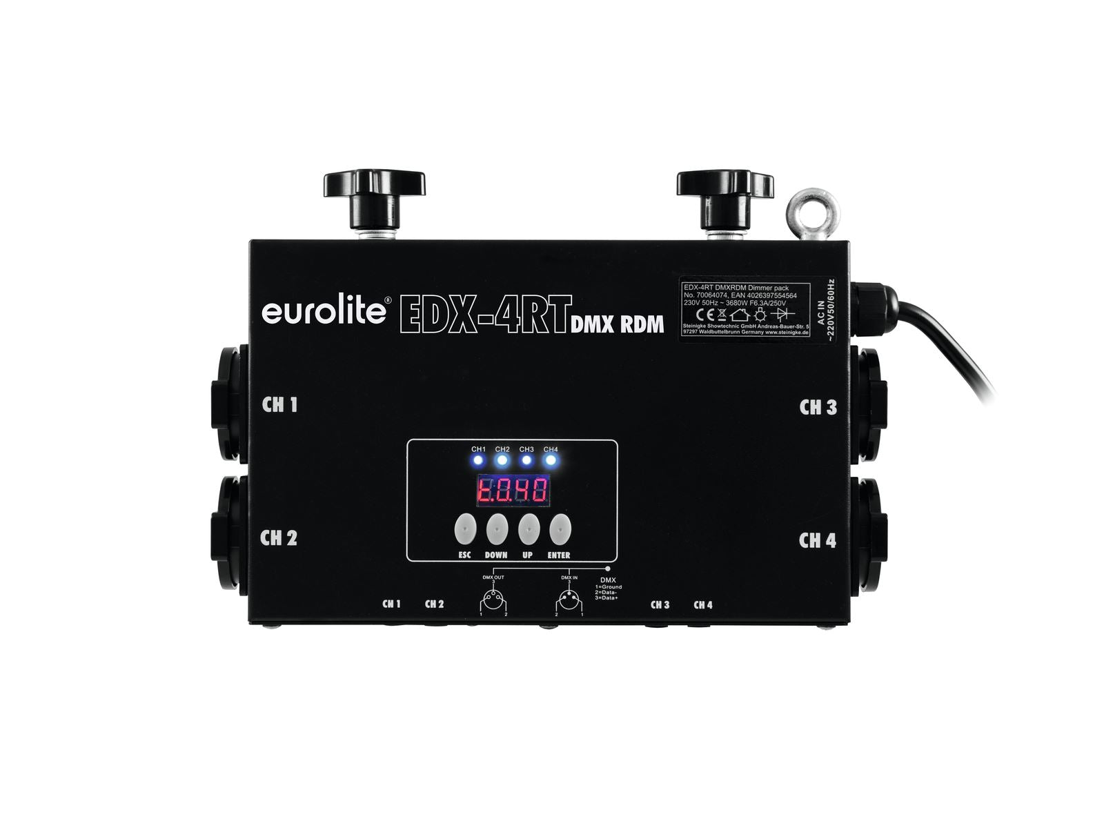 Eurolite EDX-4RT DMX RDM Truss Dimmer Pack 4 Channel Dimming Lighting ...