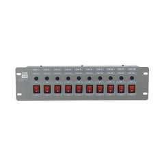 Showgear DJSwitch 10 Panneau de commutation 10 voies Sortie 10x Schuko