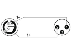 Omnitronic Adapterkabel Lautsprecher(F)/XLR(M) 1M Schwarz