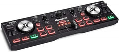 Numark DJ2GO2 Touch Compact 2 Deck USB DJ Controller inkl. NWAVE 360 Monitor-Lautsprecher-Paket